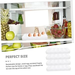 Mobestech 2 Sets 10 Egg Trays Egg Cases Kitchen Egg Holder Refrigerator Egg Storage Organizer Egg Placing Holder Fridge Eggs Holder Containers with Lids Customized Storage Rack Foam White