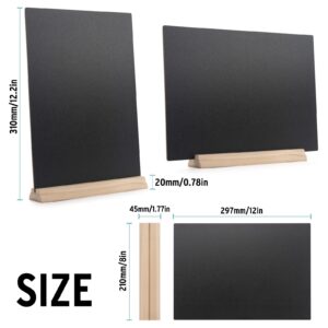 8 x12 Inch Tabletop Chalkboard Sign with Base Stand, Menu Chalk Board Sign Store Food Signs, Message Boards for Party, Wedding, Tables Decoration, Bar and Restaurant (3 Pack)