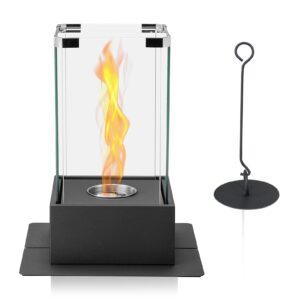 brian & dany tabletop fire pit, portable ethanol fireplace with surprising tornado effect for indoor/outdoor, black