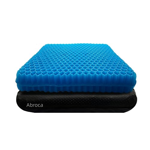 Seat Cushion, 2.4" Thick Gel Seat Cushion for Office Desk Chair Wheelchair Long Sitting Back Sciatica Tailbone Pressure Pain Relief, Car Seat Cushion Pad, Gaming Computer Chair Seat Cushions Pads