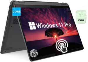lenovo ideapad flex 5 2-in-1 business laptop, 12th gen intel i5-1235u, 14 inch wuxga touchscreen, 16gb ram, 1tb ssd, windows 11 pro, fingerprint reader, grey, pcm