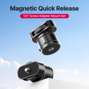 ULANZI Select Go Quick II to 1/4" Adapter - 1/4" Thread Go Quick II Base + 1/4" Screw QR Cover Compatibe with Go Quick II Seriese Selfie Stick/Tripod/Monopod/Compact Camera/Phone/Led Video Light