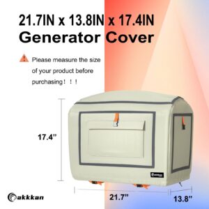 Akkkan Generator Cover,Generator Running Cover, Four side Retractable Generator Cover, Suitable For Honda 2200, Champion, Wen56235i, Genmax, Westinghouse,etc (21.7 "Lx 13.8" Wx 17.4 "H, Khaki)