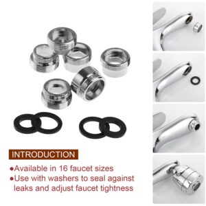 16 pcs Faucet Adapter Kit, CNYMANY Kitchen Aerator Adapter Set Male Female Sink Faucet Adapter Connecting Garden Hose Water Filter Standard Hose via Diverter