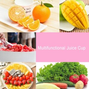 Portable Blender-Fruit & Vegetable Juicer-For Travel Sports Kitchen-380Ml With 6 Blades-WENPIC Food Mixer-For Shakes And Smoothies，Juice, Baby Food, Etc. (Pink)