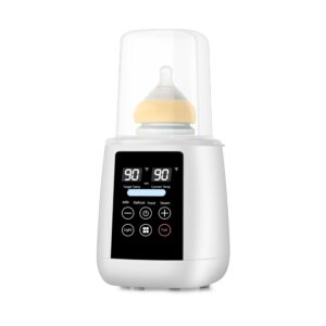 smart bottle warmer, 200w fast baby milk warmer, breastmilk warmer for breastmilk or formula, multifunctional baby bottle warmer with timer, accurate temperature control and auto shut-off