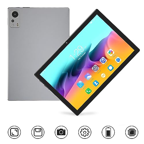 10.1 Inch Tablet, 8MP 13MP Tab M10 Tablet 8GB 128GB Dual SIM Dual Standby for Android 11 for Study (Gray)