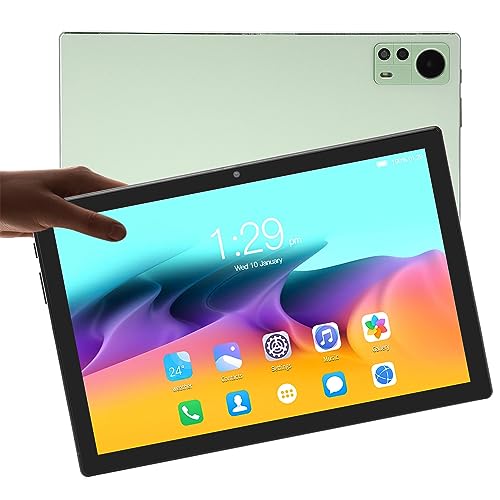 10.1 Inch Tablet, 8MP 13MP Tab M10 Tablet 8GB 128GB Dual SIM Dual Standby for Android 11 for Study (Green)