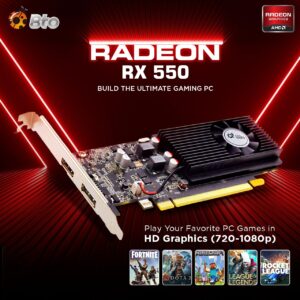 BTO RGB Prebuilt Gaming PC Desktop - Intel Core i5 7th Gen, 16GB DDR4 Ram, 256 SSD + 1TB HDD, AMD Radeon RX-550 4GB GDDR5 Graphics Card, Windows 10 Pro, Computer Tower for PC Gaming (Renewed)