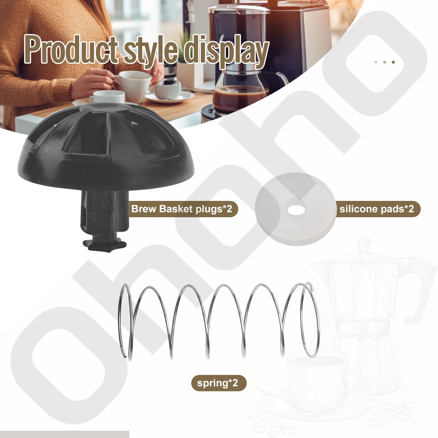 2 Pack Coffee Maker Brew Basket Water Stop Valve Kit - by Ohoho - for Hamilton Beach FlexBrew Coffee Makers Basket 990117900 990237500 - Fits Model 49976, 49954, 49947, 49966, 49957, 49958