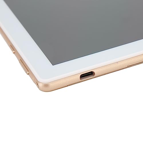 Airshi Office Tablet, US Plug 100‑240V 6GB RAM 128GB ROM HD Tablet for Travel (Gold)