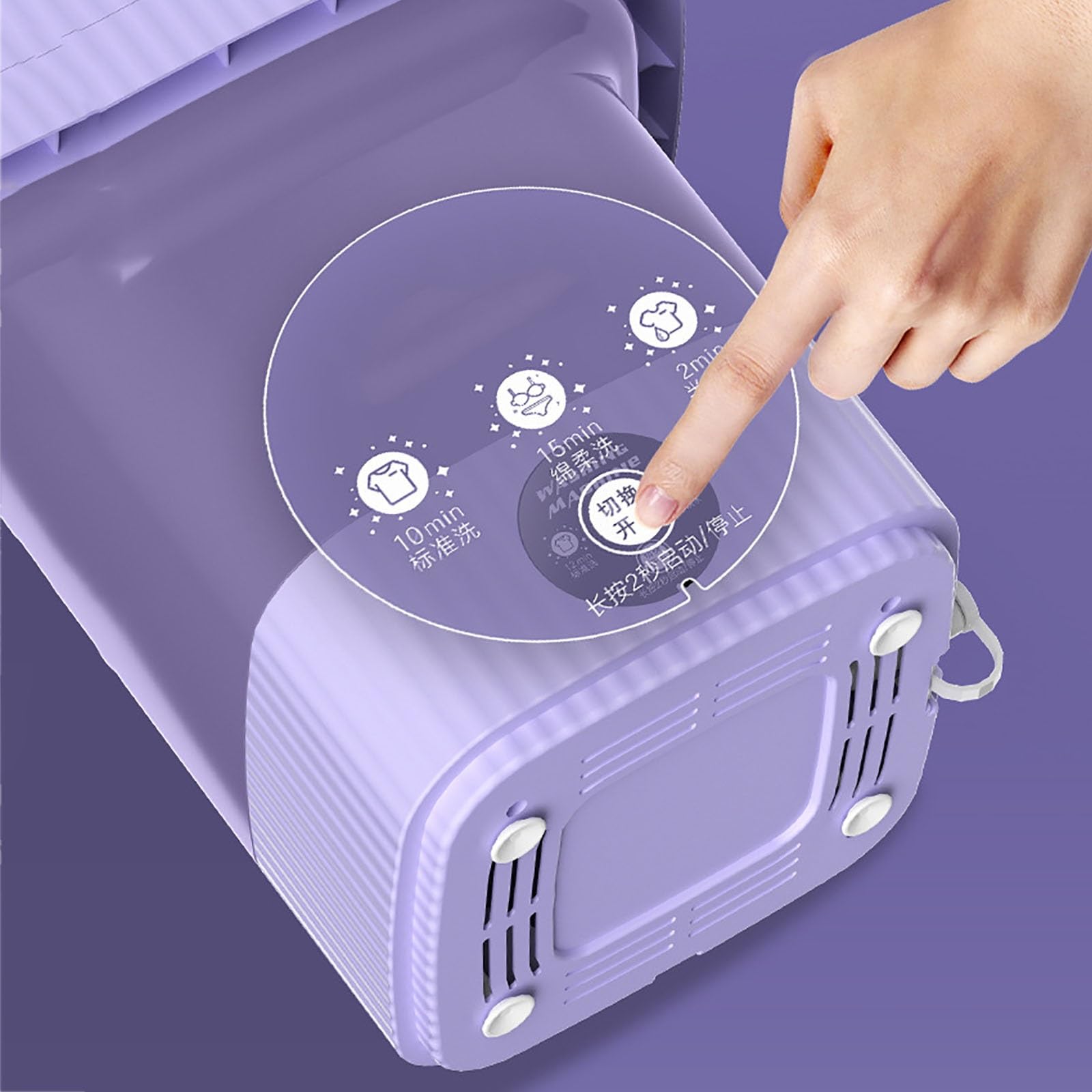 Portable Washing Machine, 10LHigh Capacity Mini Washer with, Foldable Washt Suitable for Washing Small Pieces of Clothing.