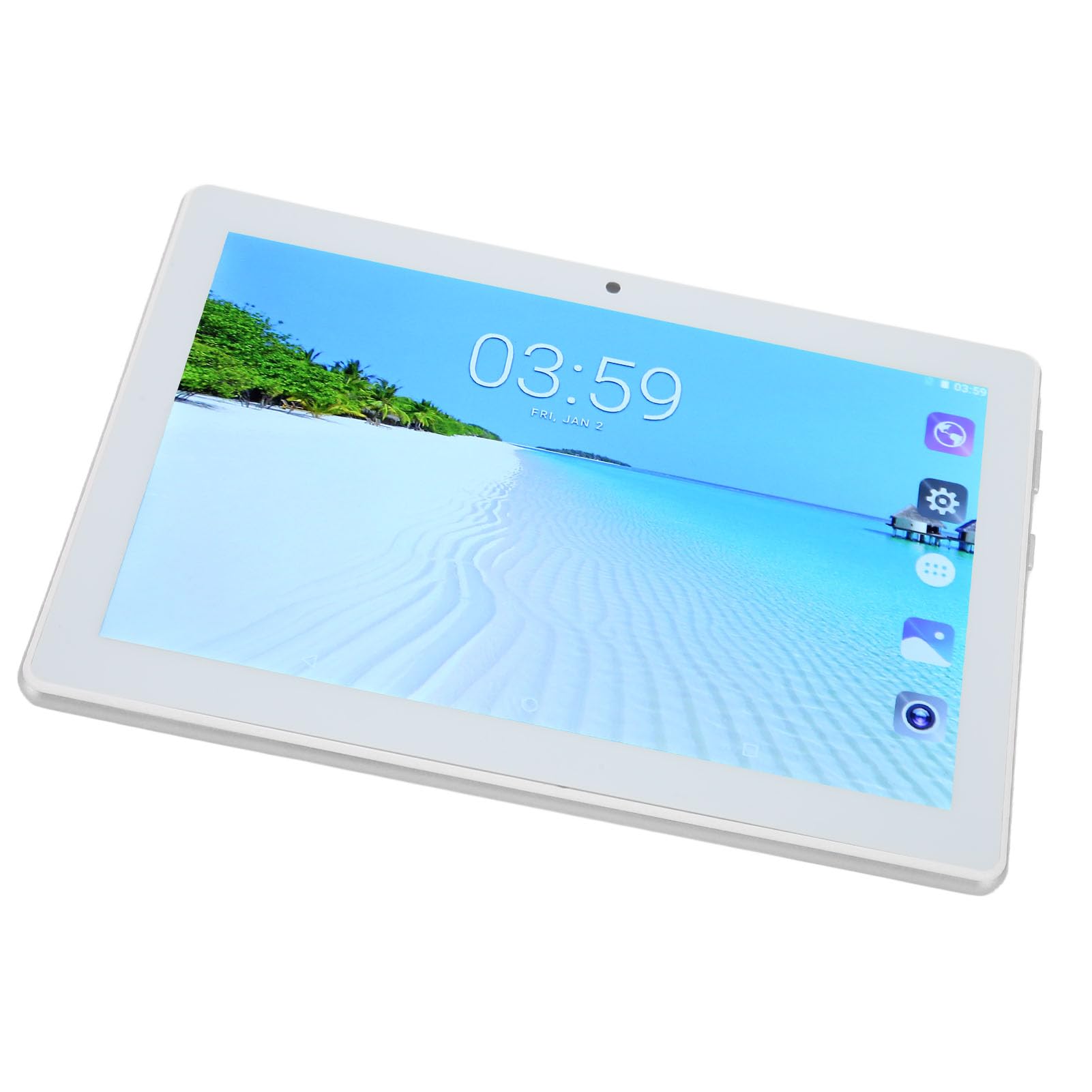 Airshi Office Tablet, US Plug 100‑240V 6GB RAM 128GB ROM HD Tablet for Travel (Silver)