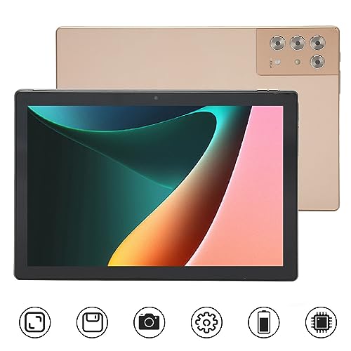 Airshi 10.1 Inch Tablet, 8 Core Tablet Dual Speakers for Work and School (US Plug)