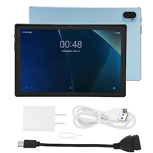 Airshi GPS Tablet, Smart Tablet 5G WiFi Dual Speakers for Game for Reading (Blue)