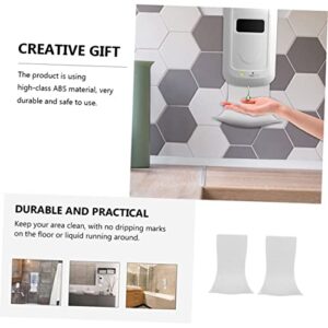 HEALLILY 2pcs Soap Dispenser Tray Stand Soap Dispenser Catch Trays Soap Dispenser Drip Tray Laundry Drip Tray Drip Pan for Washing Machine Soap Drip Catcher White Handle Abs Soap Box