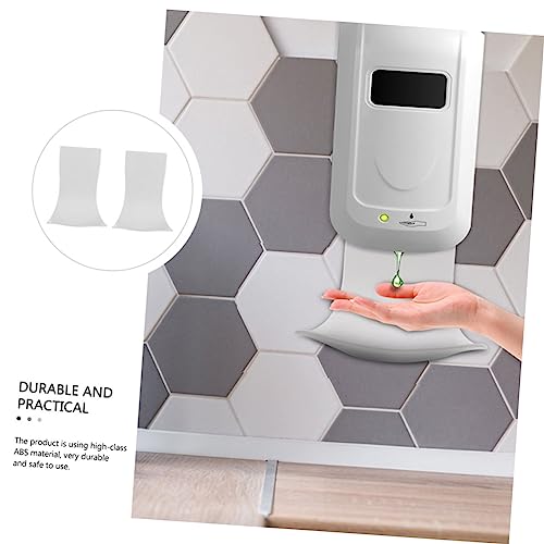 HEALLILY 2pcs Soap Dispenser Tray Stand Soap Dispenser Catch Trays Soap Dispenser Drip Tray Laundry Drip Tray Drip Pan for Washing Machine Soap Drip Catcher White Handle Abs Soap Box