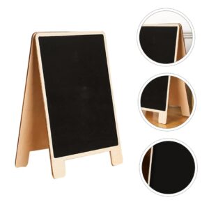 STOBOK 2pcs Painting Small Blackboard Mini Blackboard Signs Mini Chalkboard Signs for Food Small Chalkboard Labels Wedding Chalk Signs Wedding Sign Office Cypress Note Board Dual Purpose