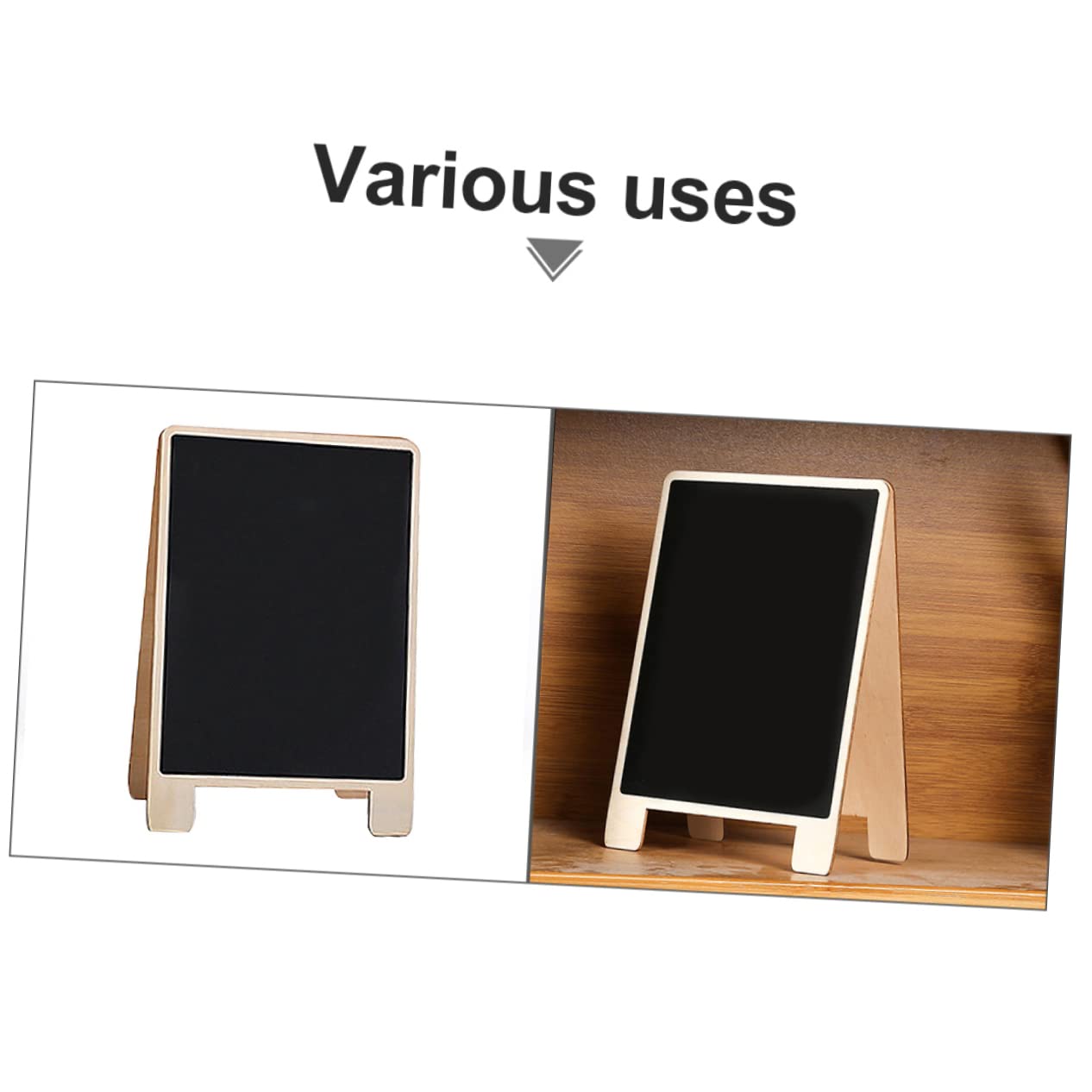 STOBOK 2pcs Painting Small Blackboard Mini Blackboard Signs Mini Chalkboard Signs for Food Small Chalkboard Labels Wedding Chalk Signs Wedding Sign Office Cypress Note Board Dual Purpose