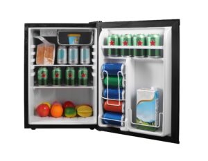emerson 2.6 cu. ft. energy star compact fridge: eco-friendly cooling, ample storage, customized temperature control, and versatile placement for convenience and savings,black