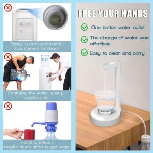LED Bedside Water Dispenser,Desktop Water Bottle Dispenser,New Upgrade LED Light and Touch Buttons, Portable 5 Gallon Water Dispenser,with 7 Levels Pumping and Light,Suitable for Home, Office,