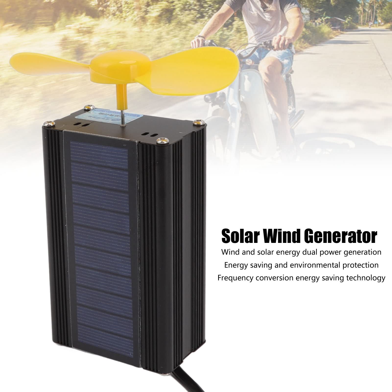 Solar Power Generator, Environmental Protection 12V-125V Energy Saving USB Output Interface, Wind Power Generator for Emergency, Wind Turbine Generator