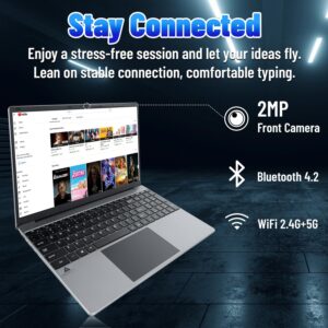 Maypug Laptop Computer 15.6''1080P IPS Full HD Laptop,12GB DDR4 512GB SSD Quad-Core Intel Celeron N5095 Processors USB 3.0,Up to 2.9Ghz,Bluetooth 4.2,2.4G/5G WiFi.