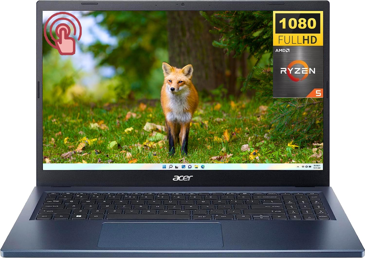 Acer 2023 Aspire 3 Touchscreen Laptop for Student & Business, 15.6" FHD IPS Screen, AMD Ryzen 5 7000 Series, 8GB RAM, 1TB SSD, AMD Radeon Graphics, Bluetooth, Wi-Fi6, Backlit Keyboard,Windows 11 Home