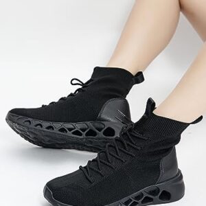 Women’s Breathable Safety Shoes Comfortable Utility Non Slip Walking Running Shoes Adult Fashion Sneakers Black