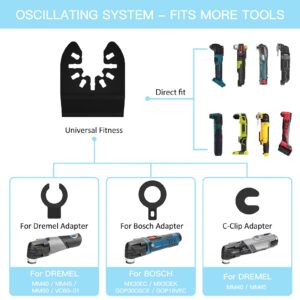 14pcs Oscillating Saw Blades, 1-3/8 Inch Professional Universal Multitool Blades for Wood Plastic Soft Metal, Quick Release Durable Oscillating Wood Saw Blades Fit Most Models