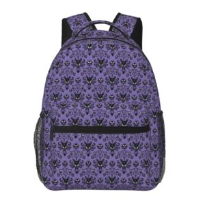 bondij haunted mansion unisex large backpack lightweight canvas bag cute travel backpacks