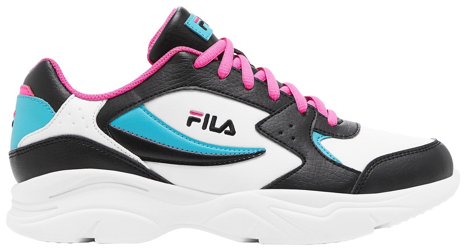 Fila Womens Stirr Athletic Shoes 7.5 Black/White/Blue/Pink