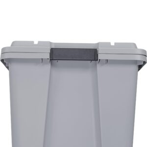 12 gal Plastic Utility Storage Tote, Gray, 6 Pack