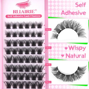 Self Adhesive Eyelashes Lash Clusters DIY Eyelash Extensions 48pcs Self Adhesive Individual Lash Extensions CD Curl Eyelash Clusters Lashes