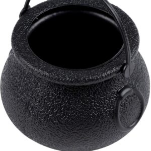 24 PCS Candy Kettle Black Novelty Cauldron Kettles with Handle for Halloween Trick or Treat Party Favors Mini Black Witch Cauldron