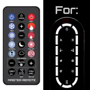 replacement substute remote for dimplex fireplaces