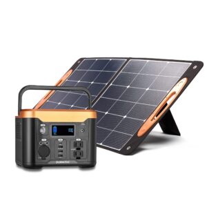 Duracell Power Station 300 with 100W Solar Panel for Power Outages, Emergency Kits, Home Electronics and Outdoor Use