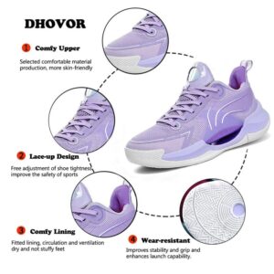 DHOVOR Womens Basketball Shoes Teenager Lightweight Fashion Basketball Sneakers Girls Tennis Shoes Trainers Sports Shoes for Womens