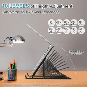 Laptop Stand for Desk,MacBook Portable foldable Stand Sturdy Laptop Riser, Ventilated Laptop Holder Compatible 13 14 15.6 Inch MacBook Pro Air/HP/Dell,Cooling Computer Stand Accessories Black