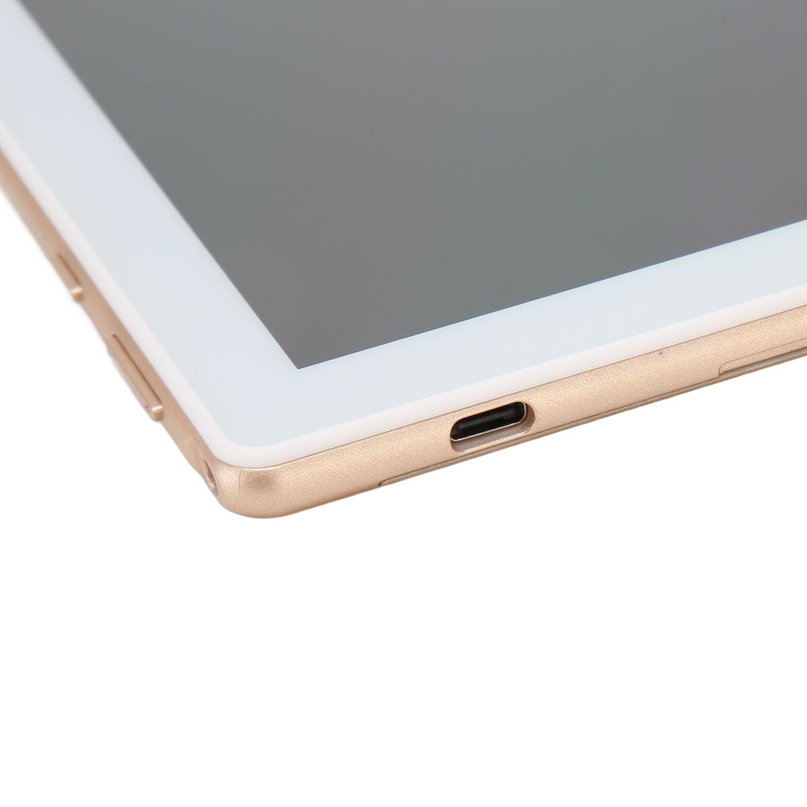 jerss Office Tablet, Octa Core CPU US Plug 100‑240V HD Tablet Dual Camera for Travel (Gold)