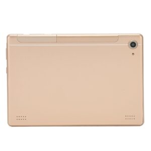 jerss Office Tablet, Octa Core CPU US Plug 100‑240V HD Tablet Dual Camera for Travel (Gold)