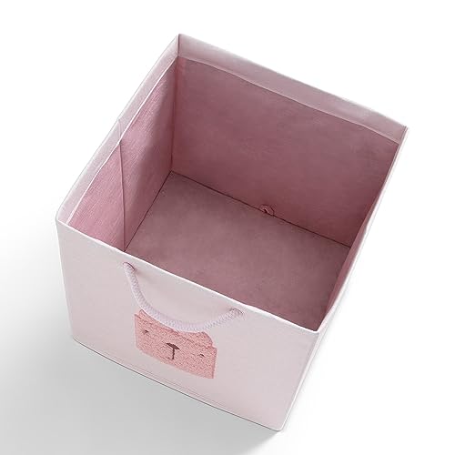 Delta Children Gap babyGap 4-Pack Brannan Bear Fabric Storage Bins with Handles, Pink