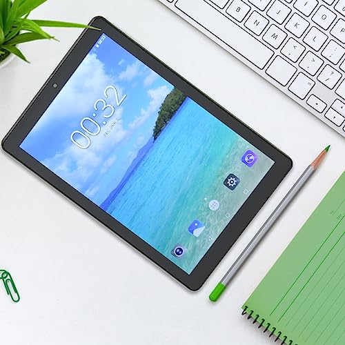 jerss HD Tablet, 5GWIFI 10.1 Inch Tablet PC Octa Core Processor 6GB RAM 128GB ROM Multifunction for Learning for Work (Green)