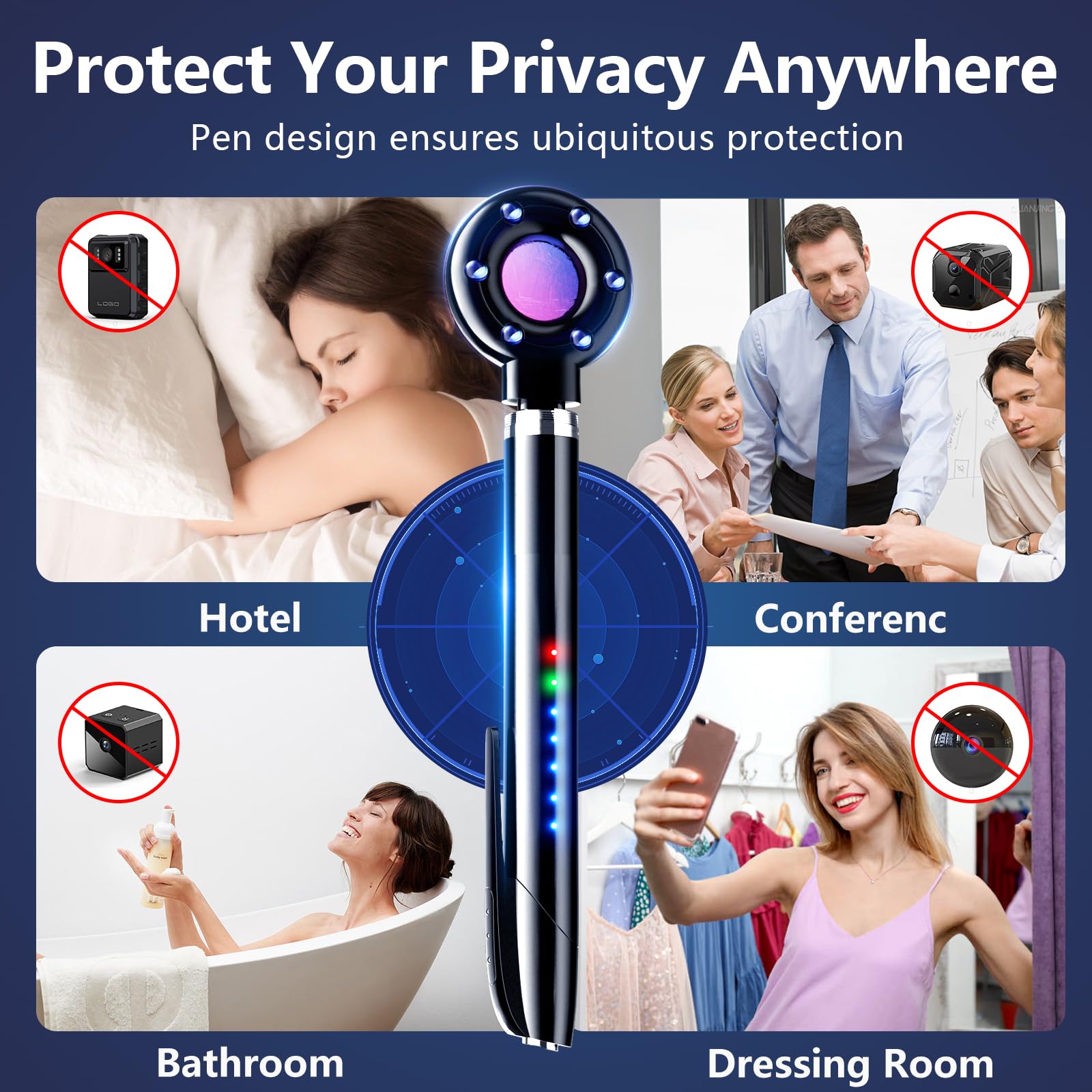 Hidden Camera Detectors & Bug Detector - Indoor Security Bug and Hidden Camera Detector, Hidden Devices Detector,Anti GPS Tracker Spy Camera Finder, RF Detector Scanner,Camera Detector For Hotels