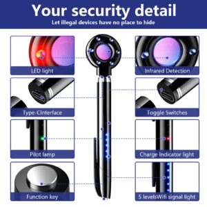 Hidden Camera Detectors & Bug Detector - Indoor Security Bug and Hidden Camera Detector, Hidden Devices Detector,Anti GPS Tracker Spy Camera Finder, RF Detector Scanner,Camera Detector For Hotels