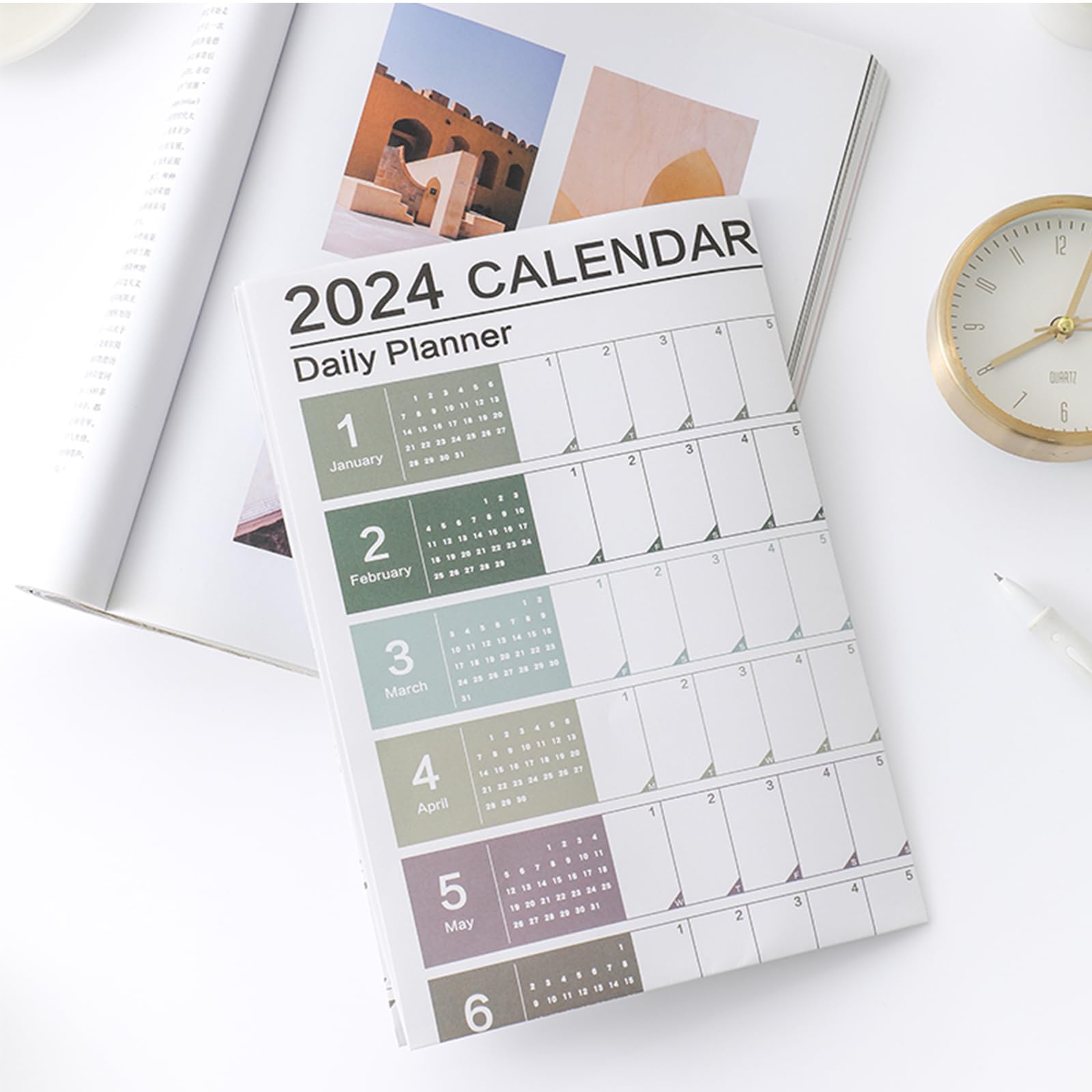 29''x20'' Poster Calendar 2024 Wall Calendar 12 Month Annual Yearly Wall Planner,Year-Round Large Wall Calendar， Large Size 12 Month Planner,2024 Calendar