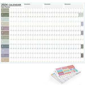 29''x20'' Poster Calendar 2024 Wall Calendar 12 Month Annual Yearly Wall Planner,Year-Round Large Wall Calendar， Large Size 12 Month Planner,2024 Calendar