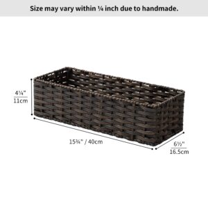 GRANNY SAYS Bundle of 2-Pack Wicker Baskets with Handles & 2-Pack Baskets for Organizing