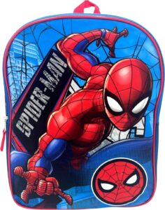 marvel spiderman 15" school bag backpack (red-blue)