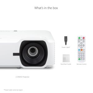 ViewSonic LS740HD 5000 Lumens 1080p Laser Projector with 1.3x Optical Zoom, H/V Keystone, 4 Corner Adjustment, and 360 Degrees Projection for Auditorium, Conference Room and Education